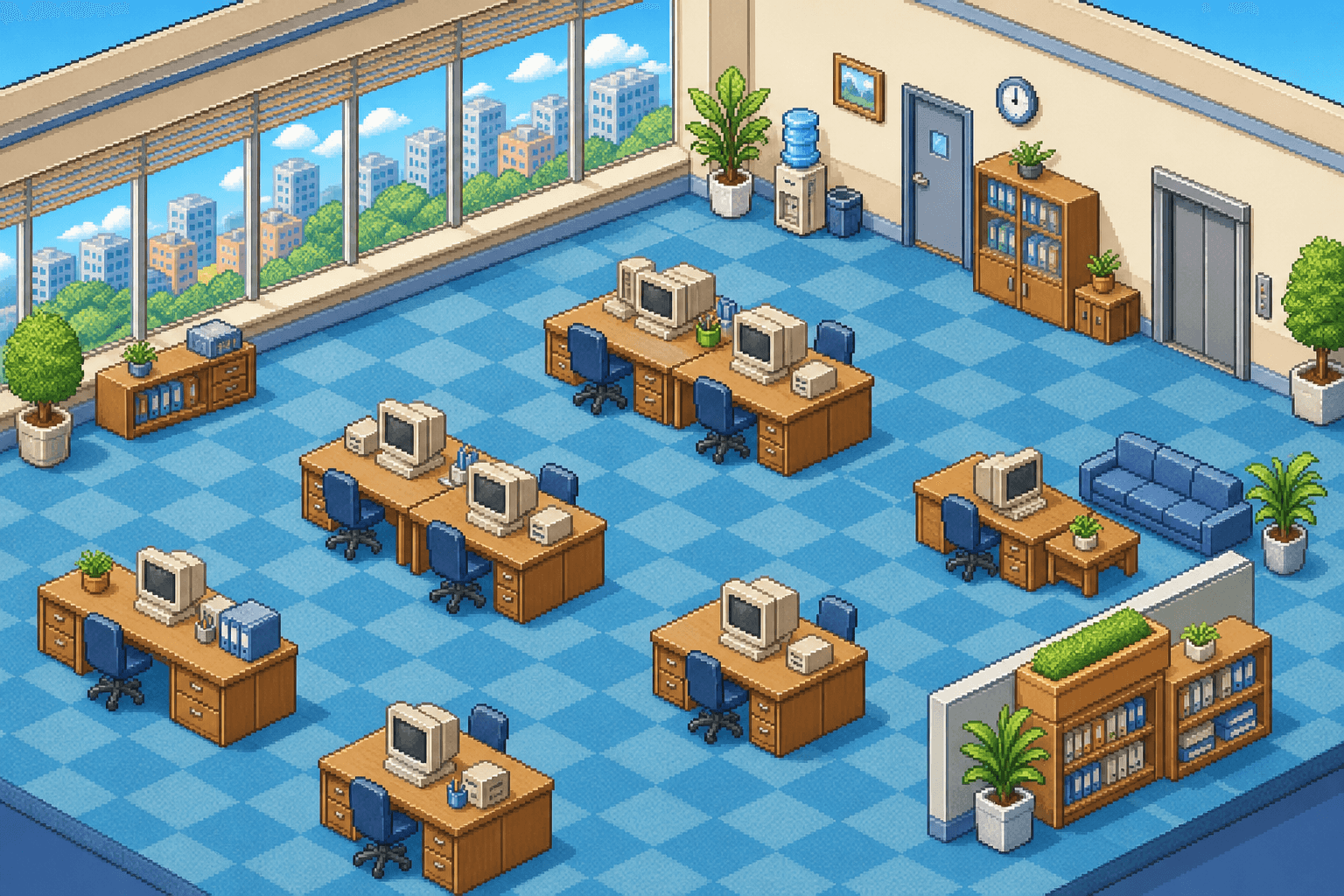 ゲーム内のオフィス